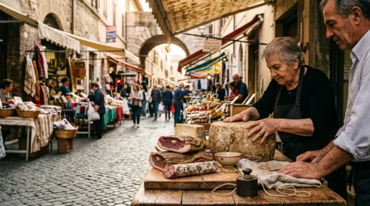 Controllo qualità dei prodotti certificati DOP e IGP italiani in un mercato tradizionale