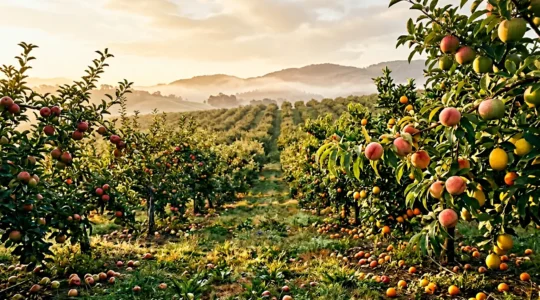 Frutta matura sull'albero con profilo zuccherino complesso visualizzato