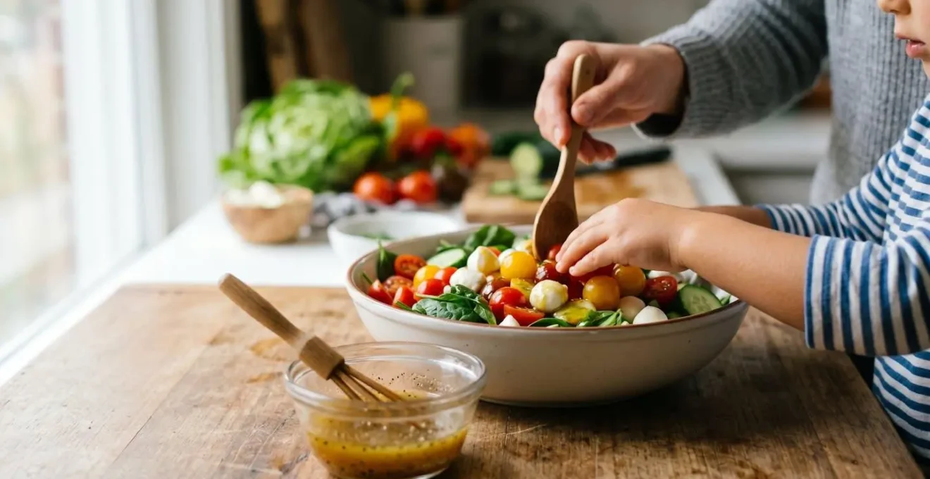 Preparazione vinaigrette con olio Coratina, miele e senape dolce per insalate